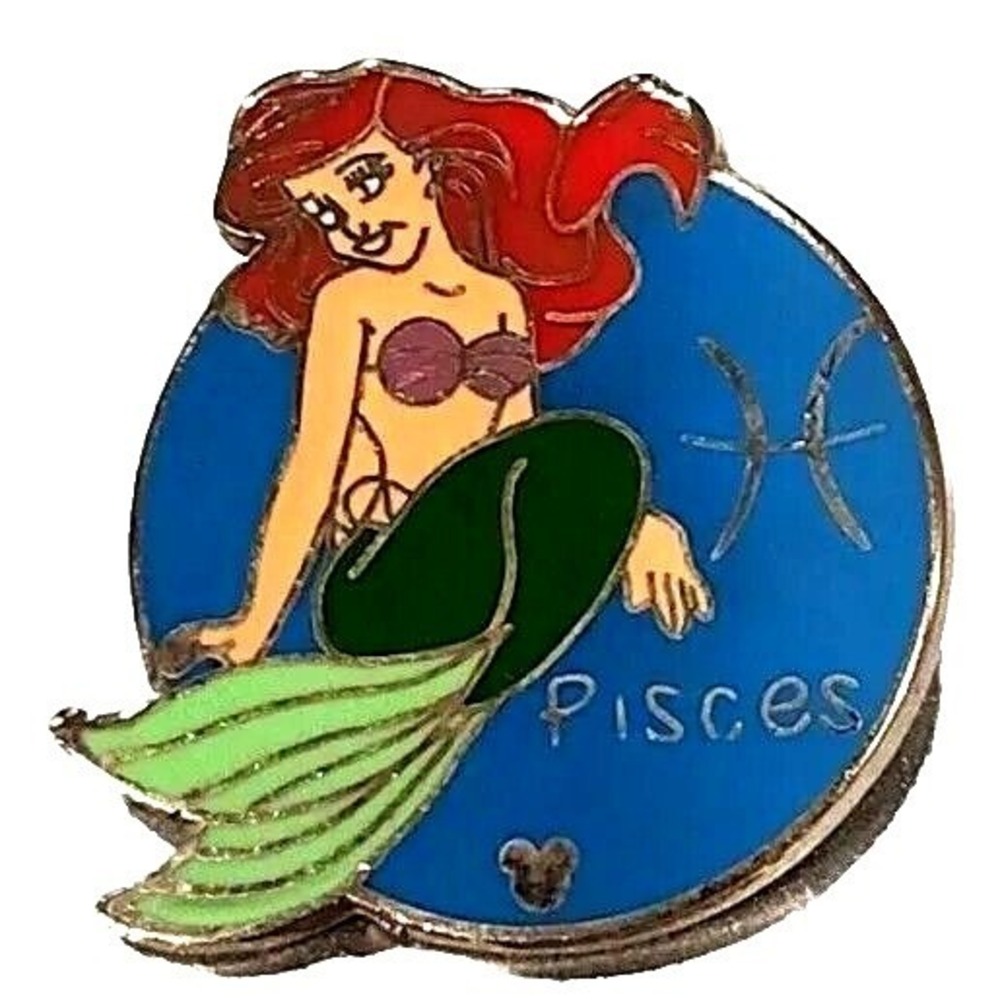 Disney Pin ARIEL LITTLE MERMAID PRINCESS Hidden Mickey 2012 Zodiac‎ Pisces 88680